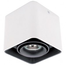 Σποτ Τετράγωνο Οροφής με ντουί GU10 Αλουμινίου Λευκό-Μαύρο 92DL044S1/BLWH